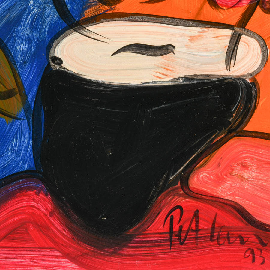 Signed Peter Keil "Untitled, 1993" Mixed Media on Masonite-2