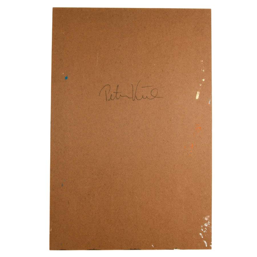 Signed Peter Robert Keil "Untitled 1984" Mix Media on Masonite-4