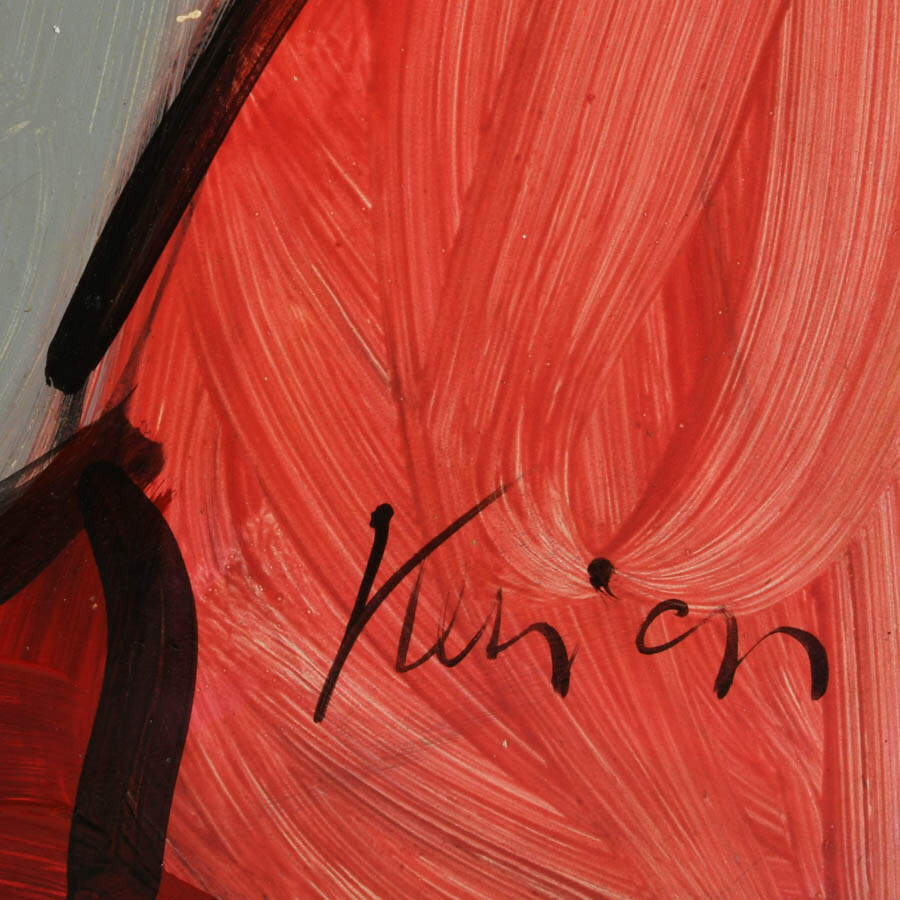 Signed Peter Keil "Contours of Emotion" Mixed Media on Masonite-3