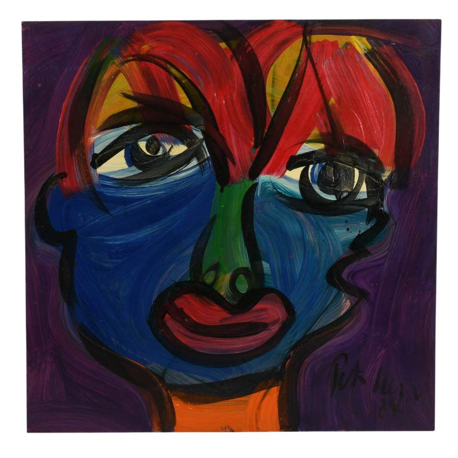 Signed Peter Keil "Untitled" Mixed Media on Masonite-1