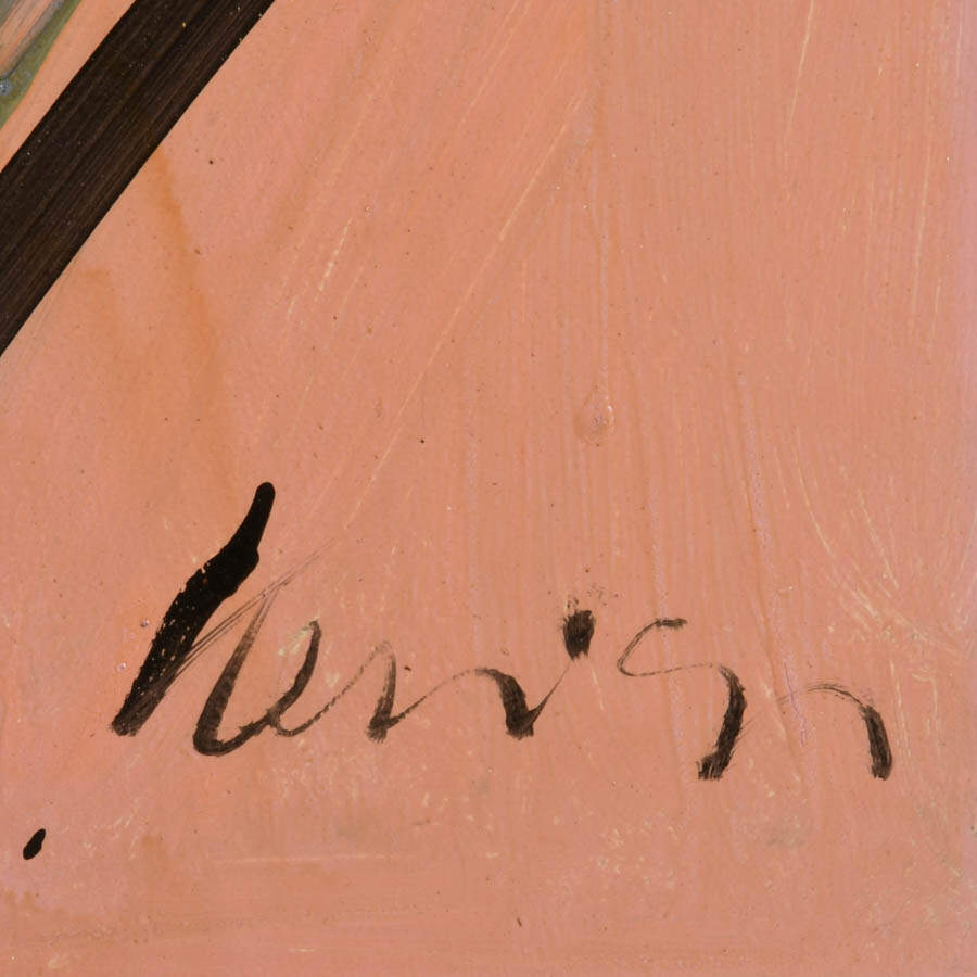 Signed Peter Keil "Cigarette Contours" Mixed Media on Masonite-3