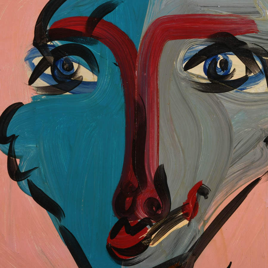 Signed Peter Keil "Cigarette Contours" Mixed Media on Masonite-2