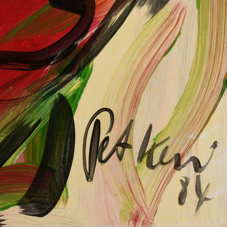 Signed Peter Keil "Neon Mood Swing" Mixed Media on Masonite-3