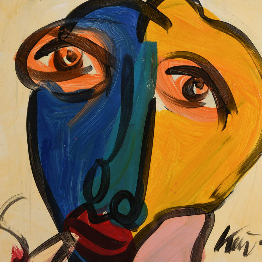 Signed Peter Keil "Awaited Respite" Mixed Media on Masonite-2