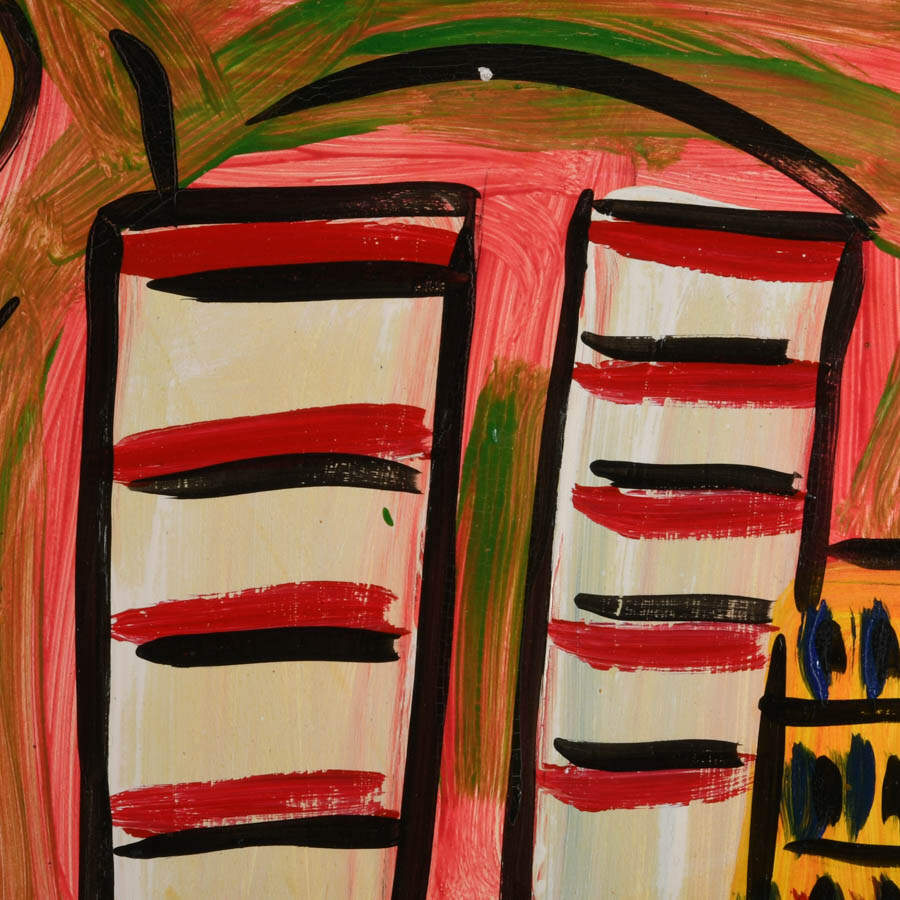 Signed Peter Keil High-Rise Hues Mixed Media on Masonite-4