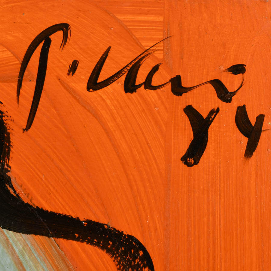 Signed Peter Robert Keil "Untitled, 1984" Mixed Media on Masonite-3