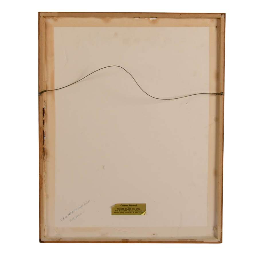 Signed Joanne Lithgow Vendedor de Canastas San Miguel Allende Mixed-Media-6