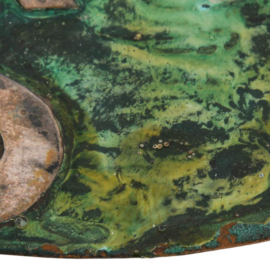 Modernist Mixed-Metal Decorative Wall Plate in the Style of Graziella Laffi-4