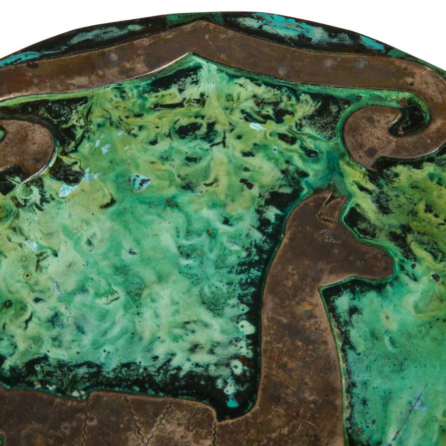 Modernist Mixed-Metal Decorative Wall Plate in the Style of Graziella Laffi-2