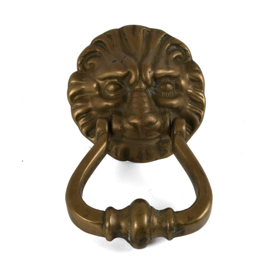 Grouping of Three Brass Architectural Door Knockers-7