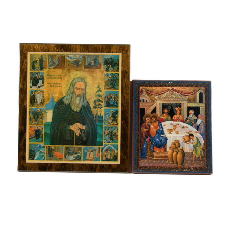 Set of 5 Religious Icons Wall Plaques-3