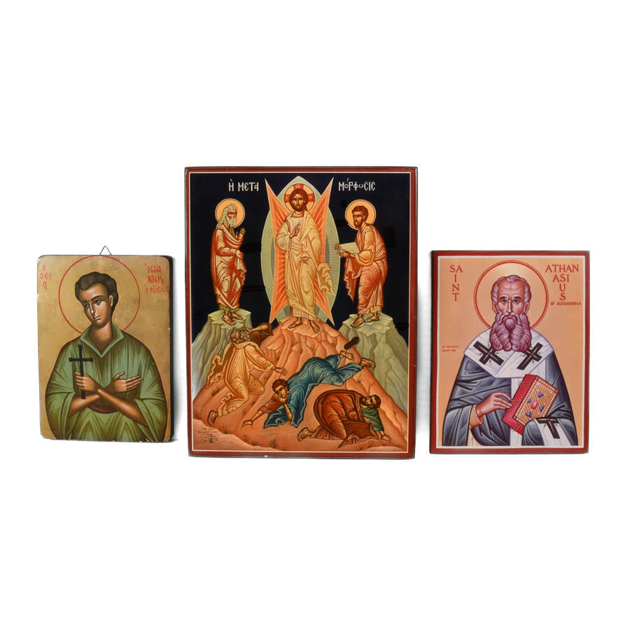 Set of 5 Religious Icons Wall Plaques-2