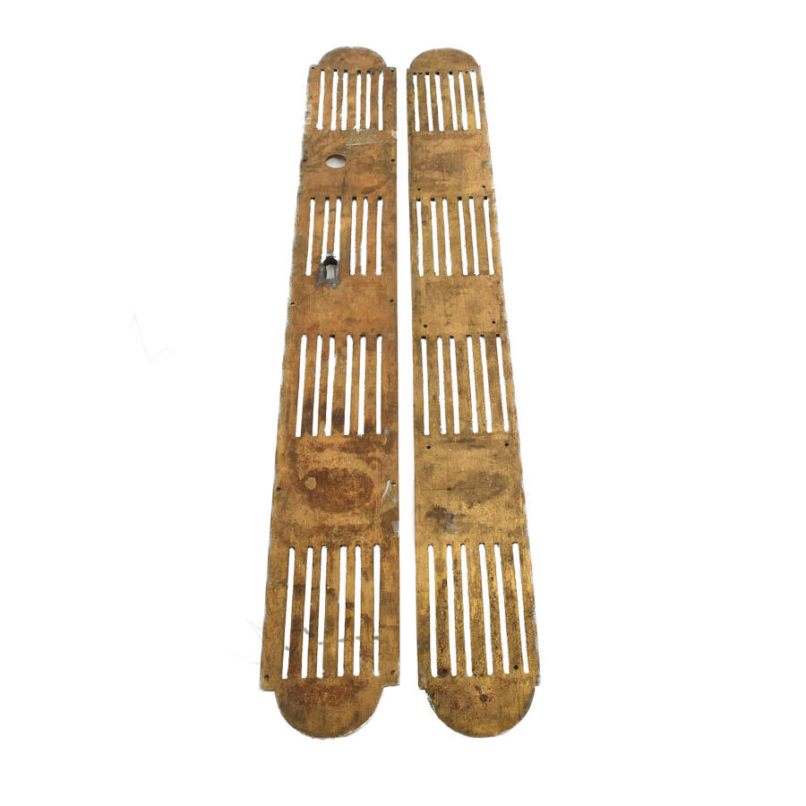 Grouping of Two Architectural Bronze Push Plate Panels-5