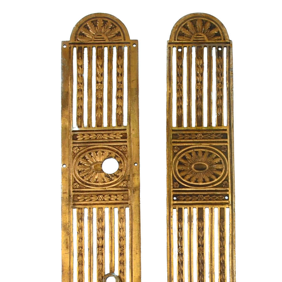 Grouping of Two Architectural Bronze Push Plate Panels-2