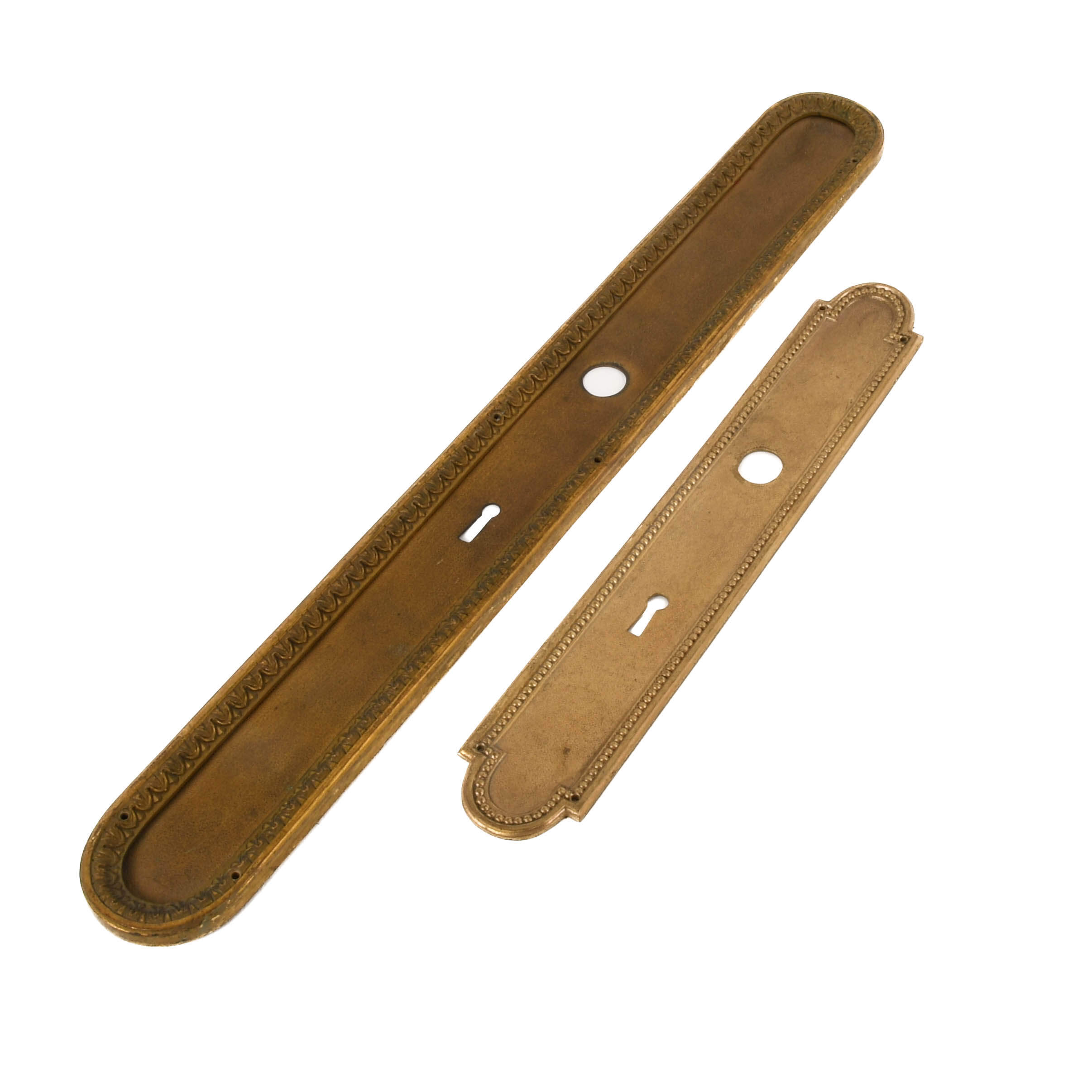 Group of Two Brass Architectural Door Keyhole Hardware Accouterments-2