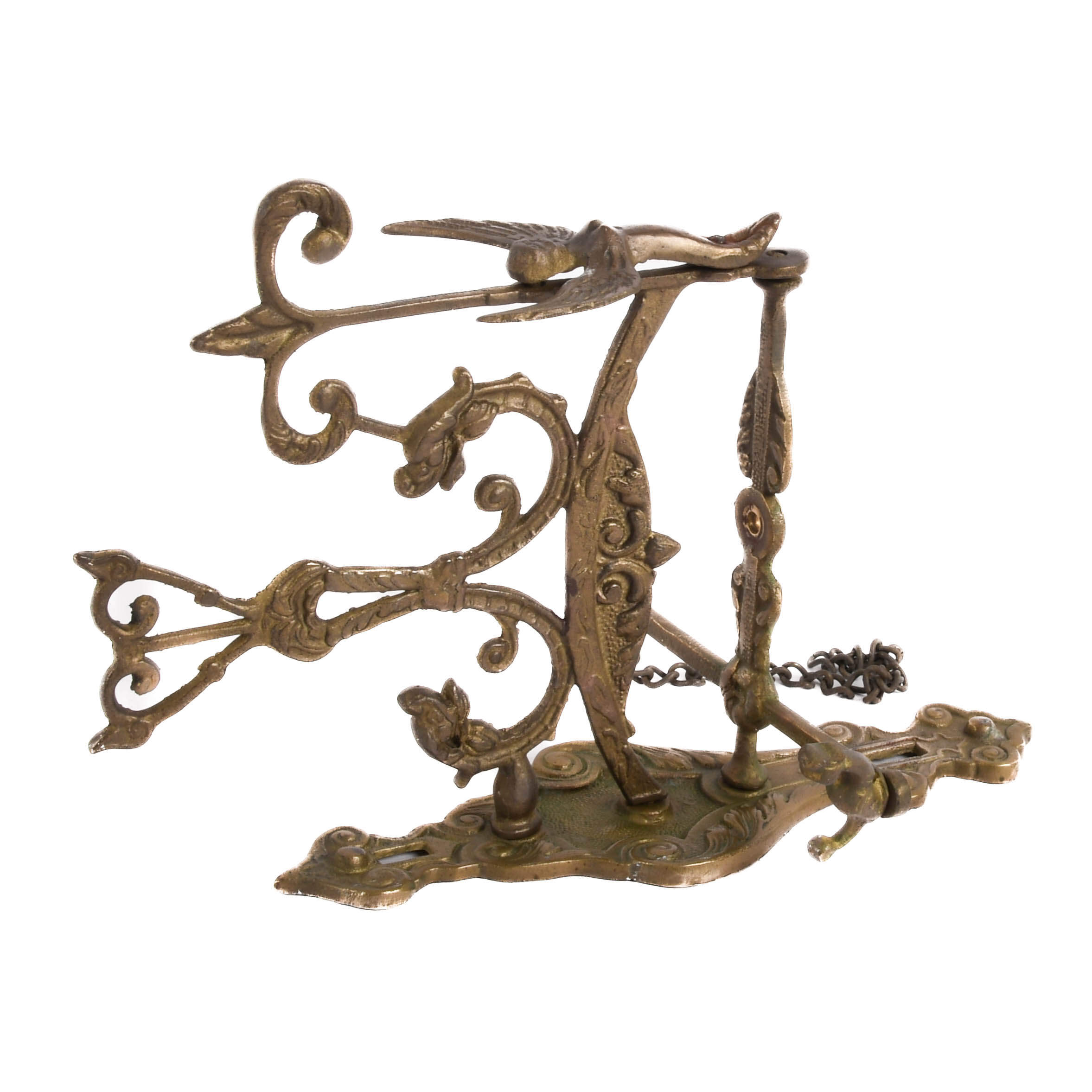 Antique Cast Iron Figural String Doorbell-6