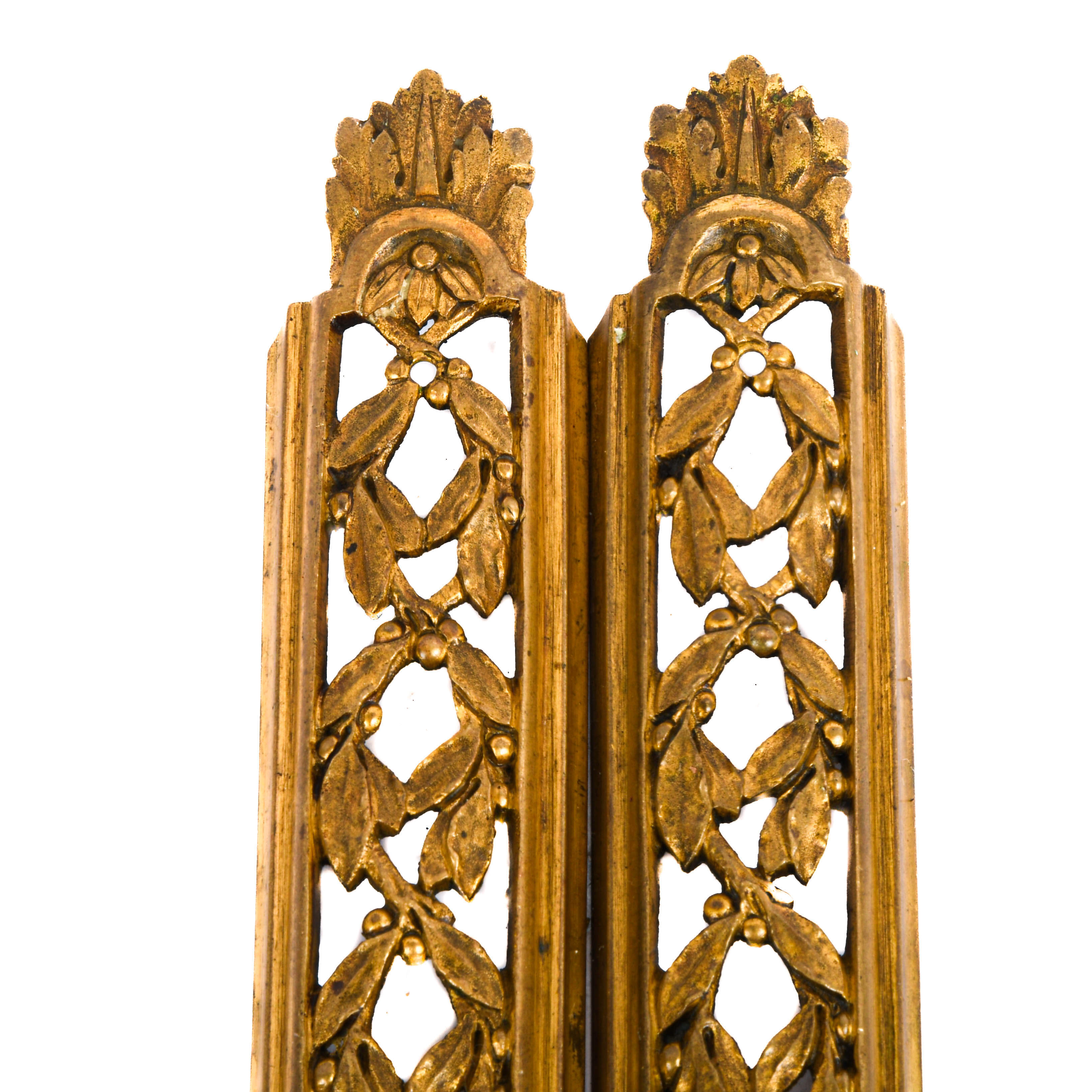 Antique Grouping of Five Brass Hardware Accouterments-3