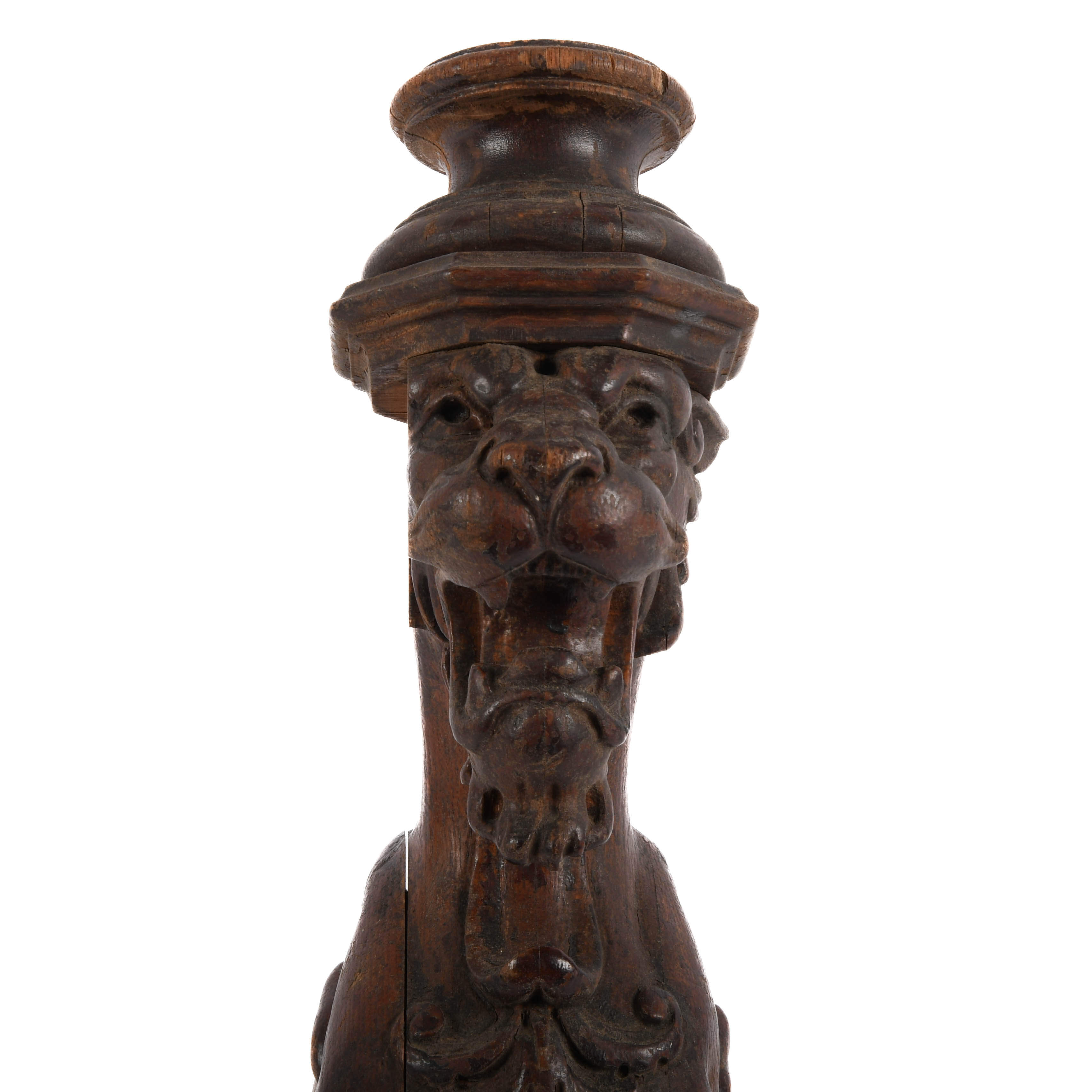 Antique Carved Wood Griffin Architectural Detail-3