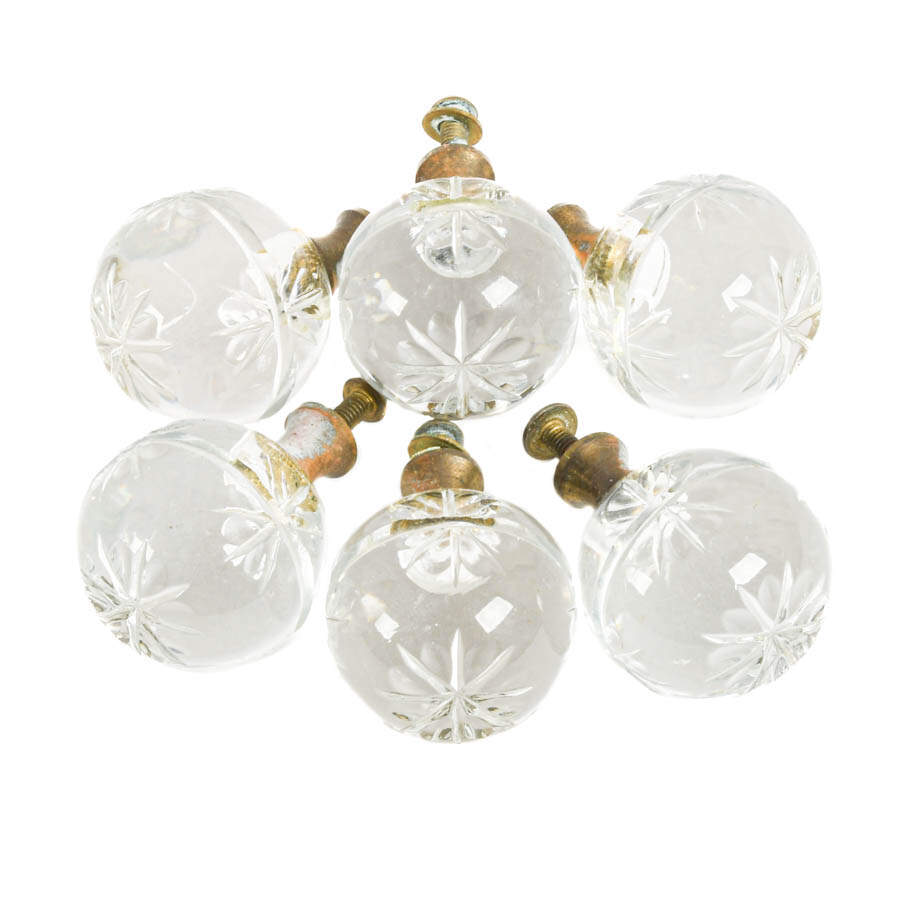 Lot of Six Antique Glass Knobs-3