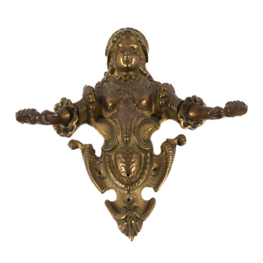 Figural Brass Lady Architectural Accent-5