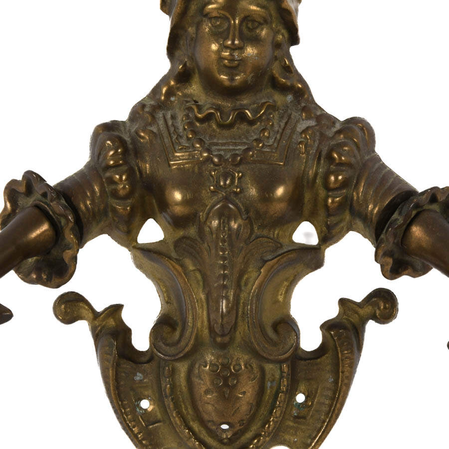 Figural Brass Lady Architectural Accent-3