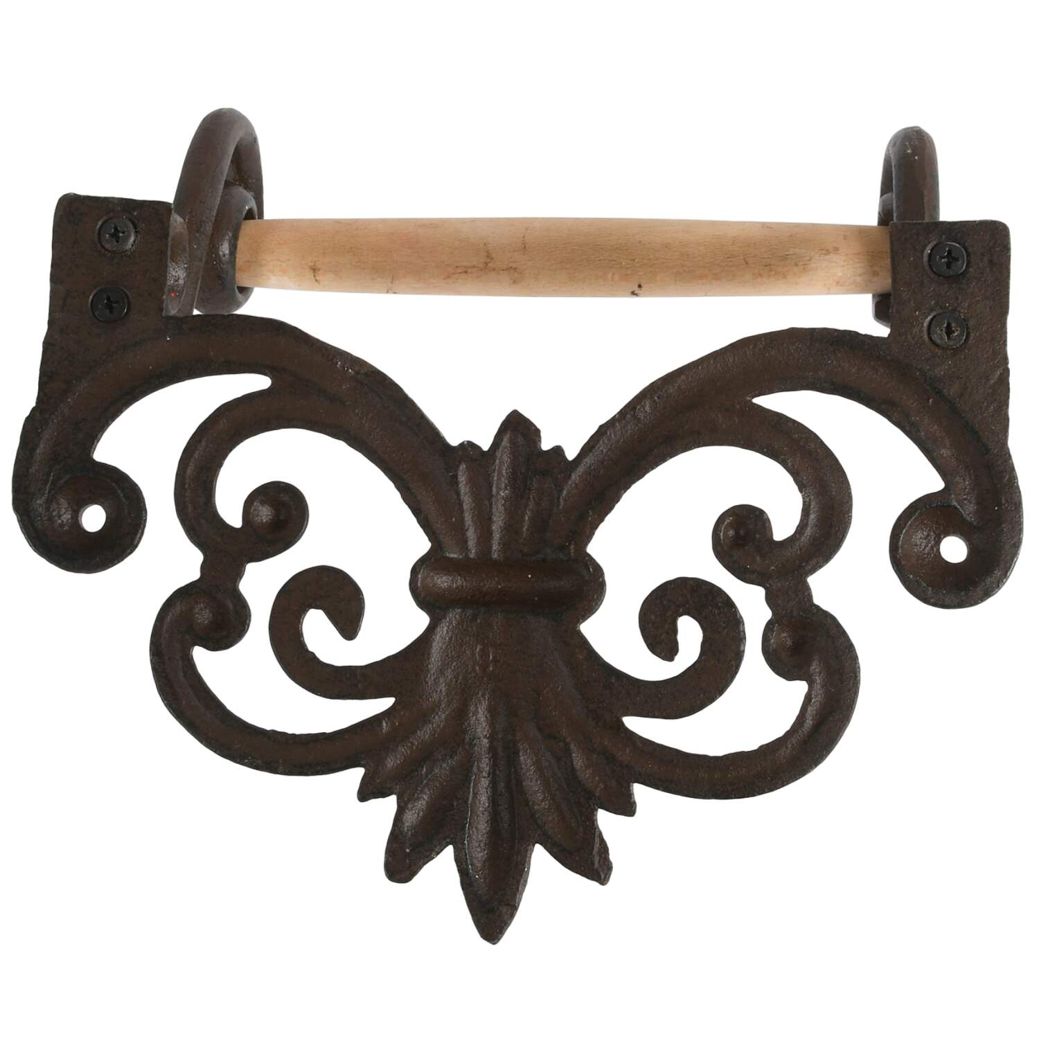 Vintage Cast Iron Toilet Paper Holder-6