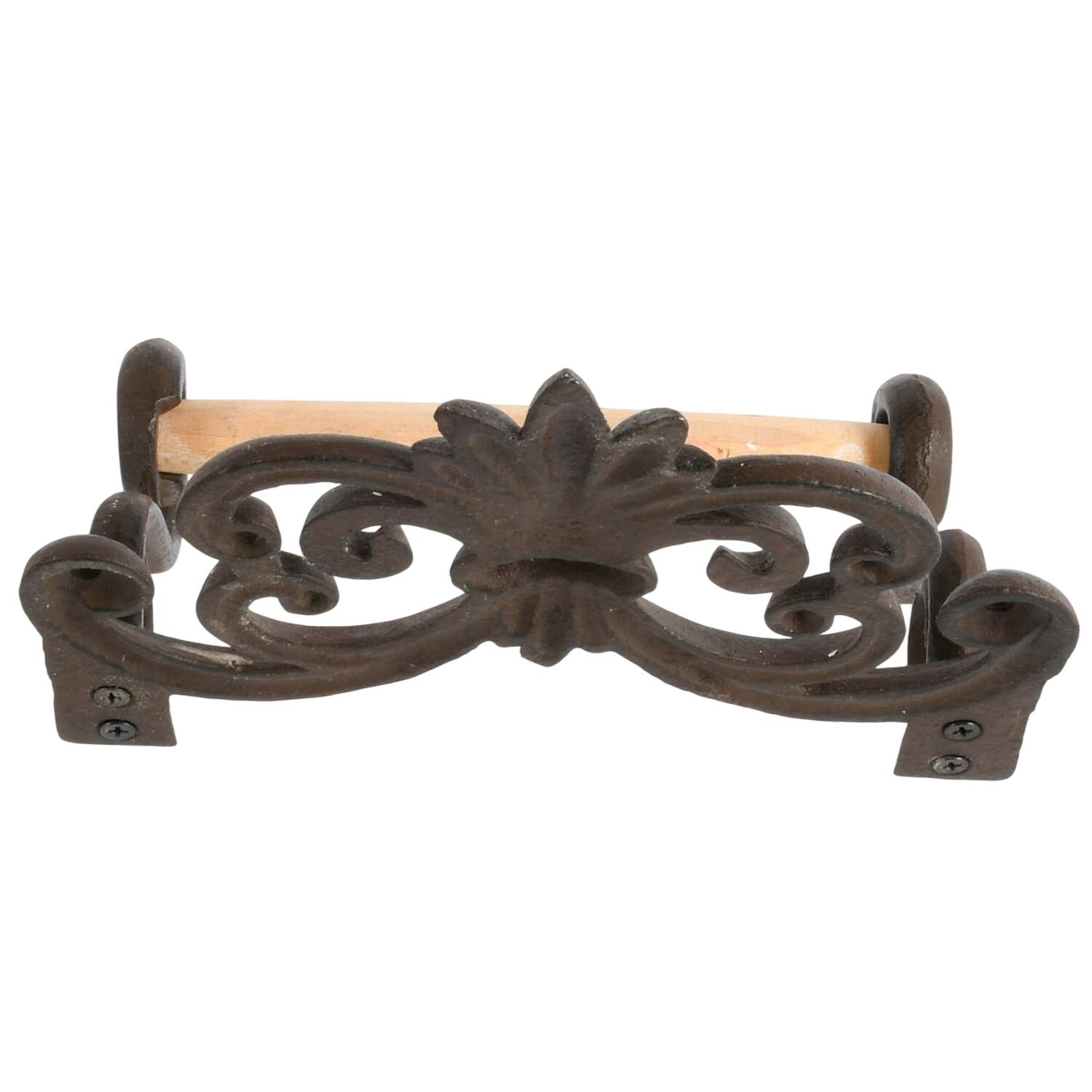Vintage Cast Iron Toilet Paper Holder-4