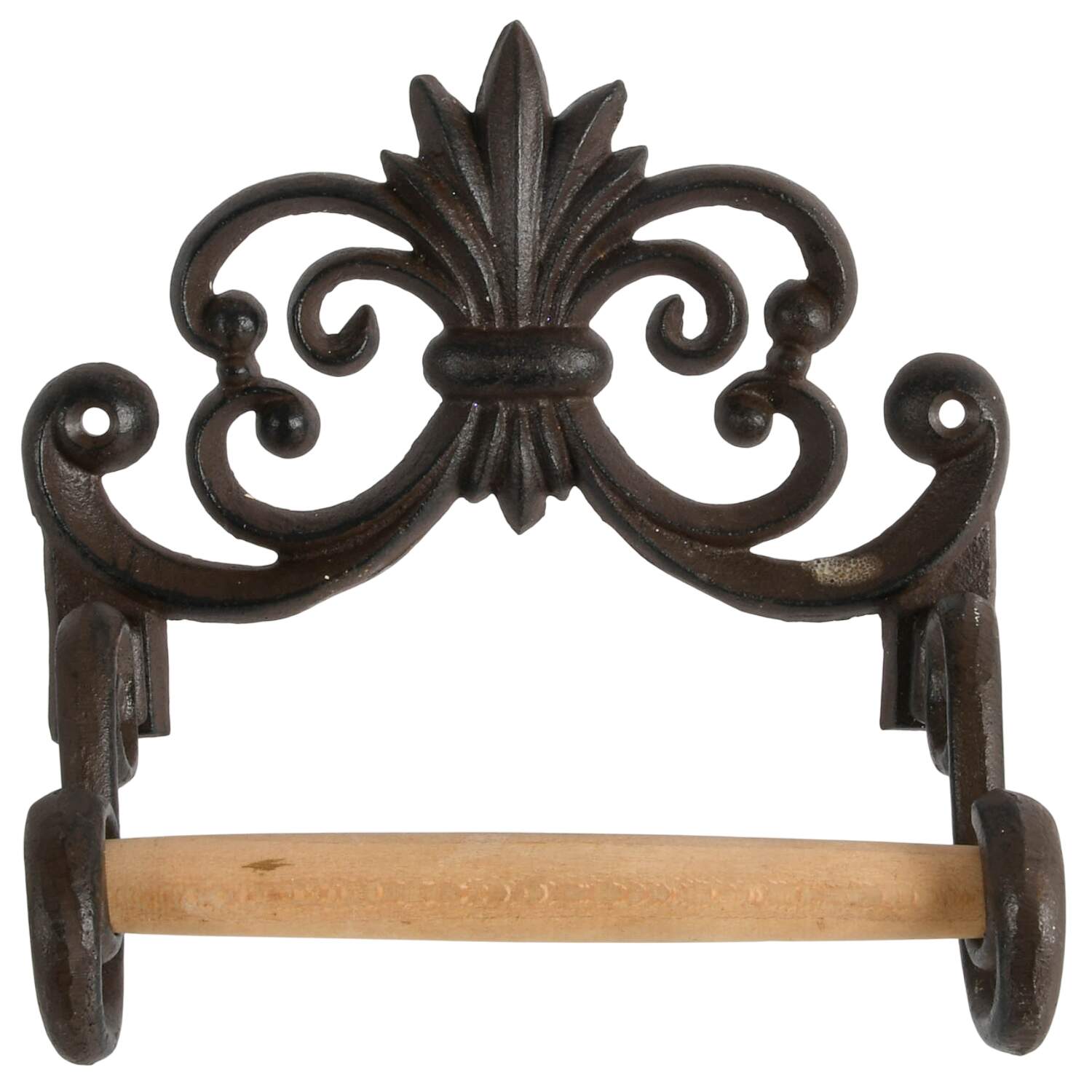 Vintage Cast Iron Toilet Paper Holder-1