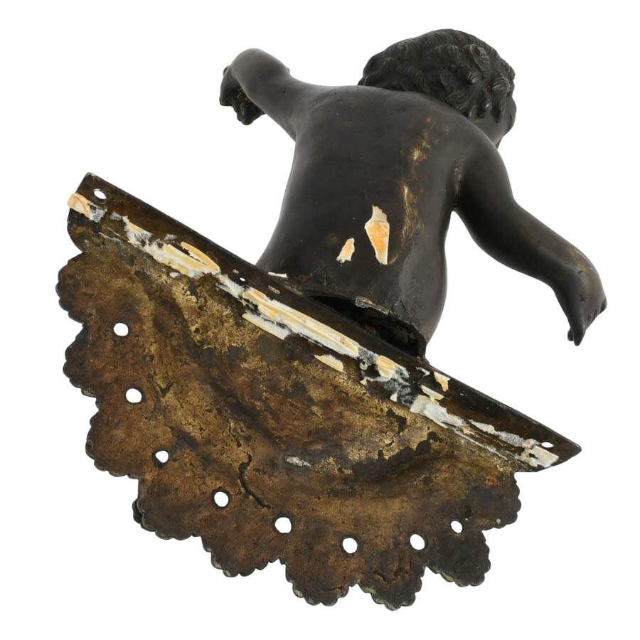Antique Spelter Ornamental Putti Figure-7