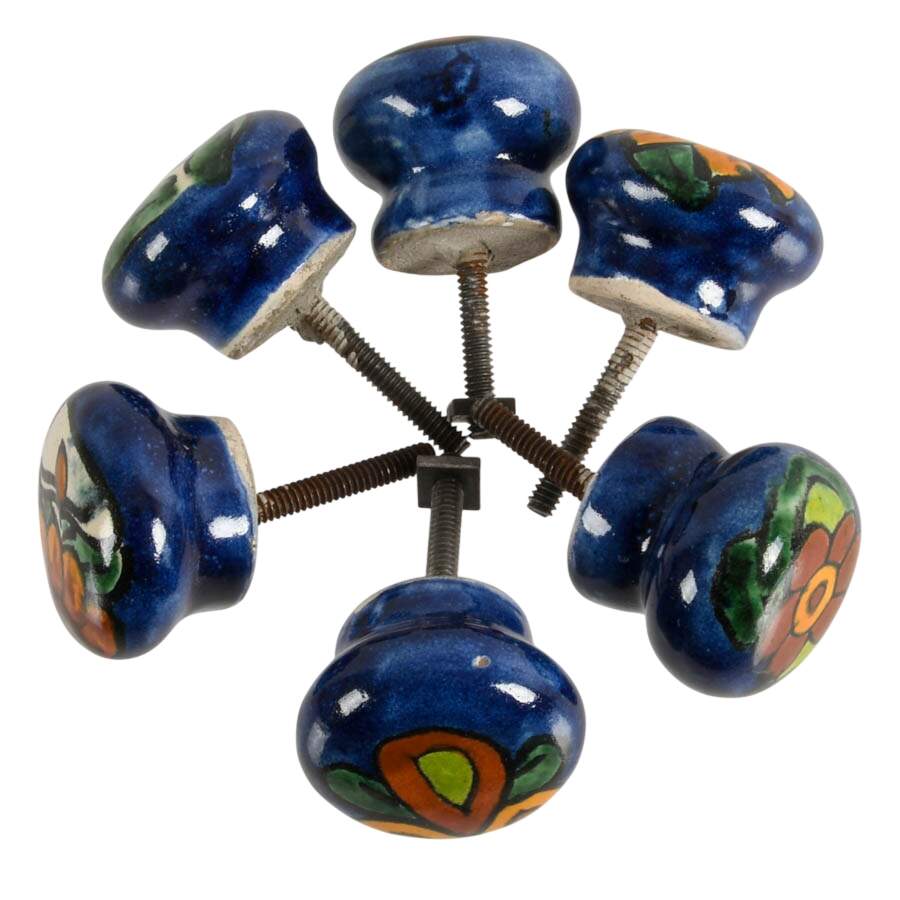 Lot of Six Ceramic Knobs-1