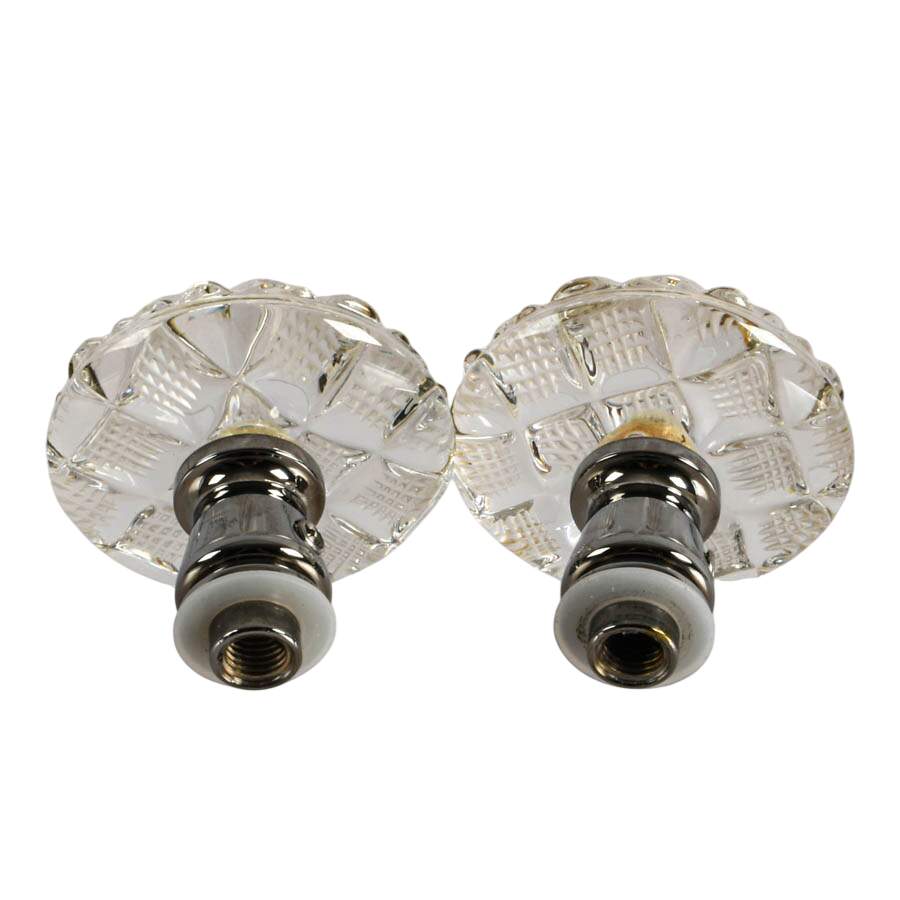 Pair of Cut Crystal Doorknobs-3