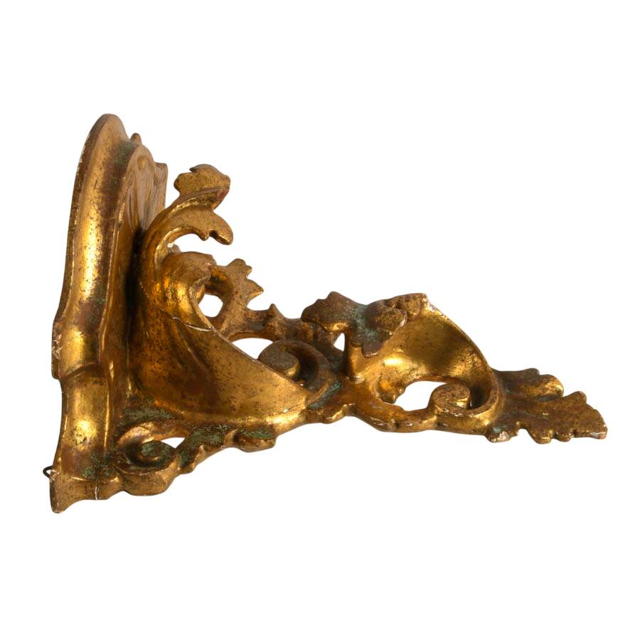Italian Rococo-Style Gilt Carved Wood Wall Bracket-5