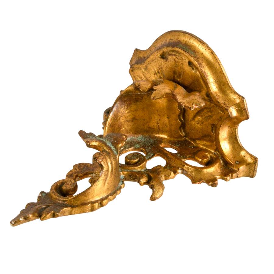 Italian Rococo-Style Gilt Carved Wood Wall Bracket-3
