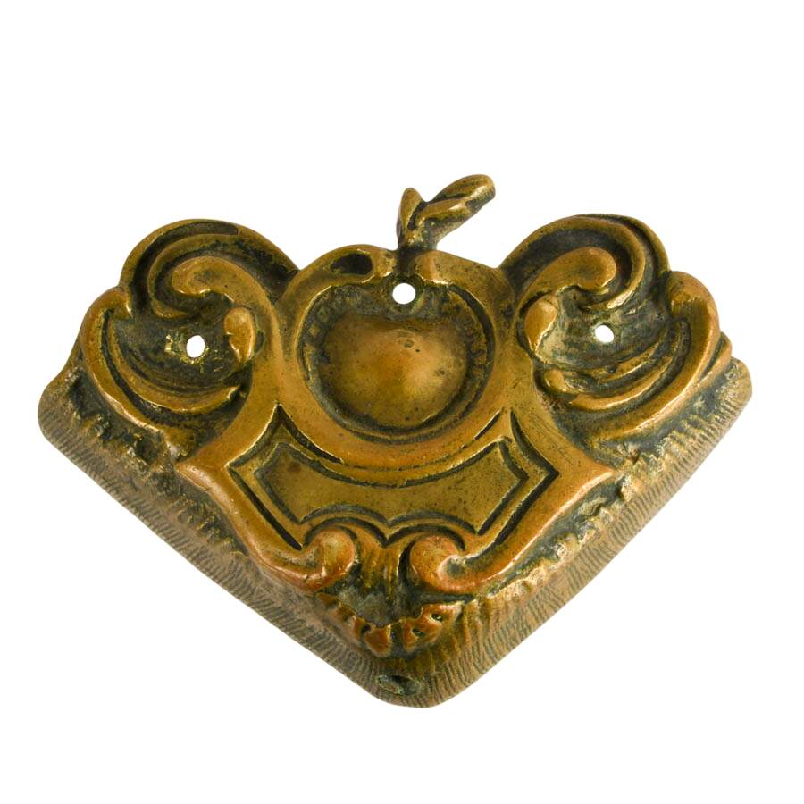 Set of Three Vintage French-Style Brass Corner Brackets-4