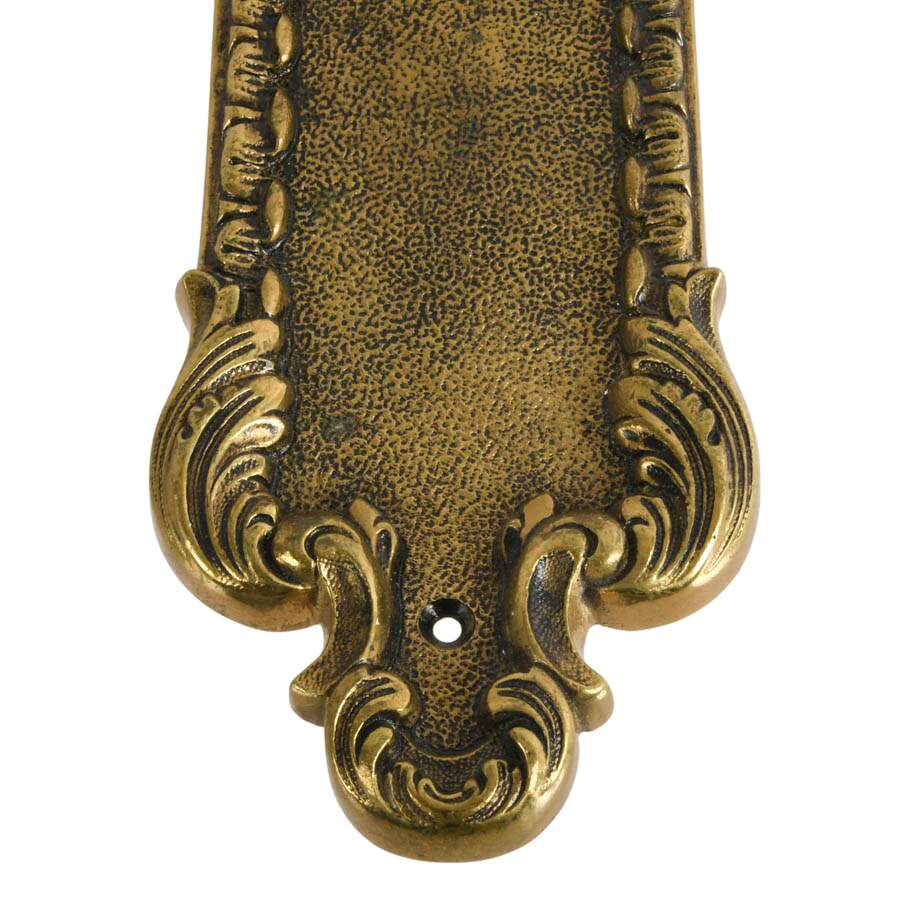 Vintage Ornate Spanish Bronze Door Handle with Plate-3