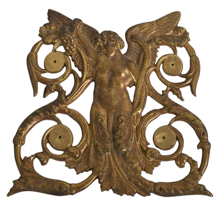 Six-Piece Figural Neoclassical Brass Architectural Ornaments-7