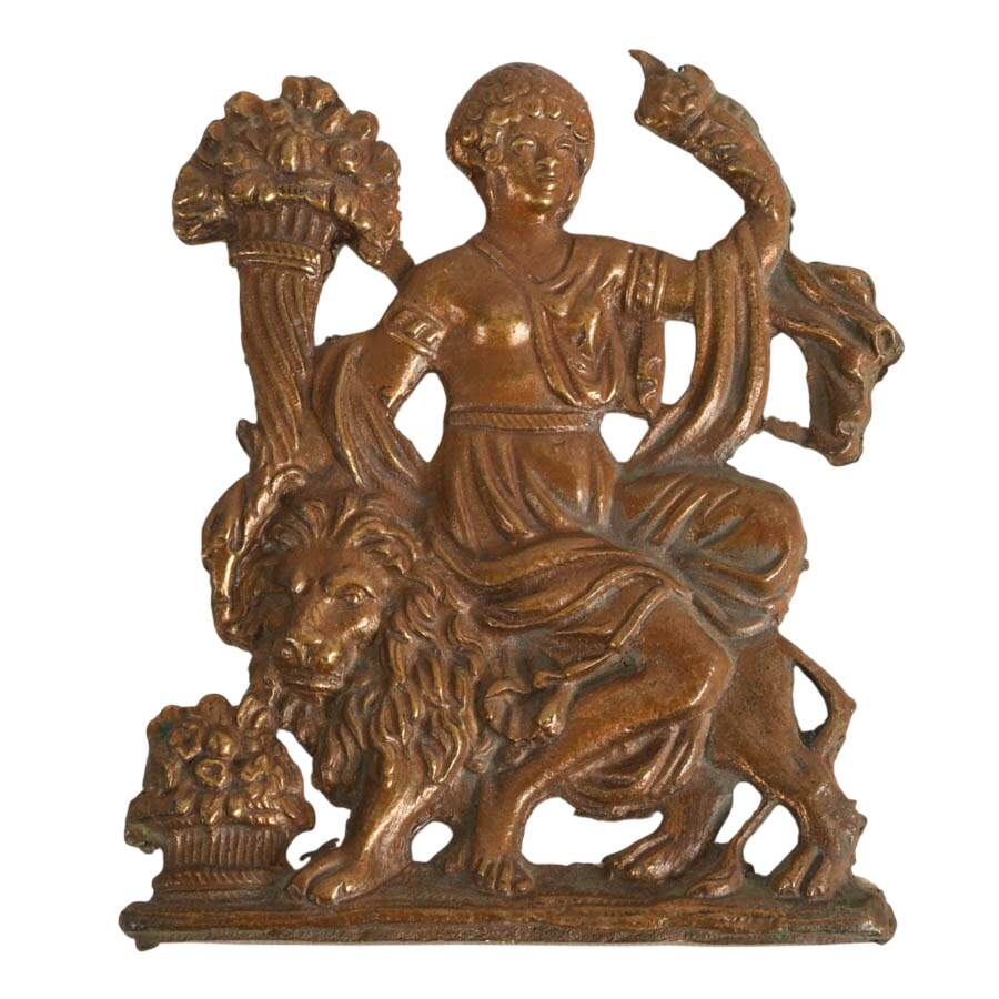 Six-Piece Figural Neoclassical Brass Architectural Ornaments-6