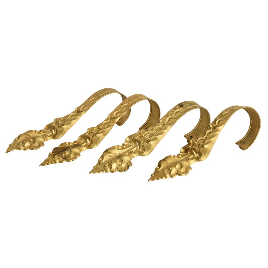 Antique-Style French Art Nouveau Curtain Tiebacks-2