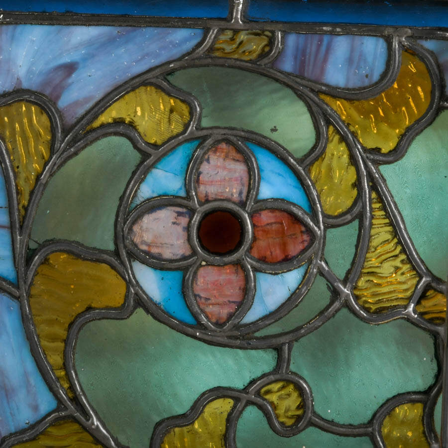Vintage Stained-Glass Window Panel-3