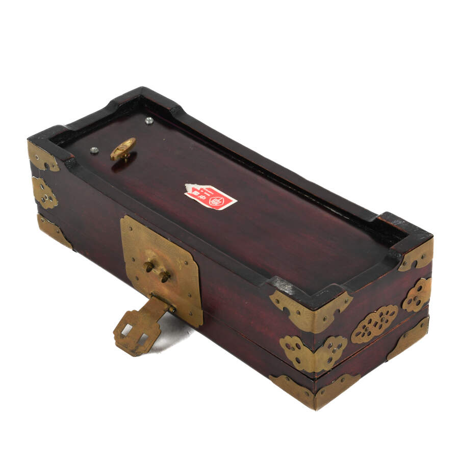Jade Inlay Music Box with Silk Interior Lining-11
