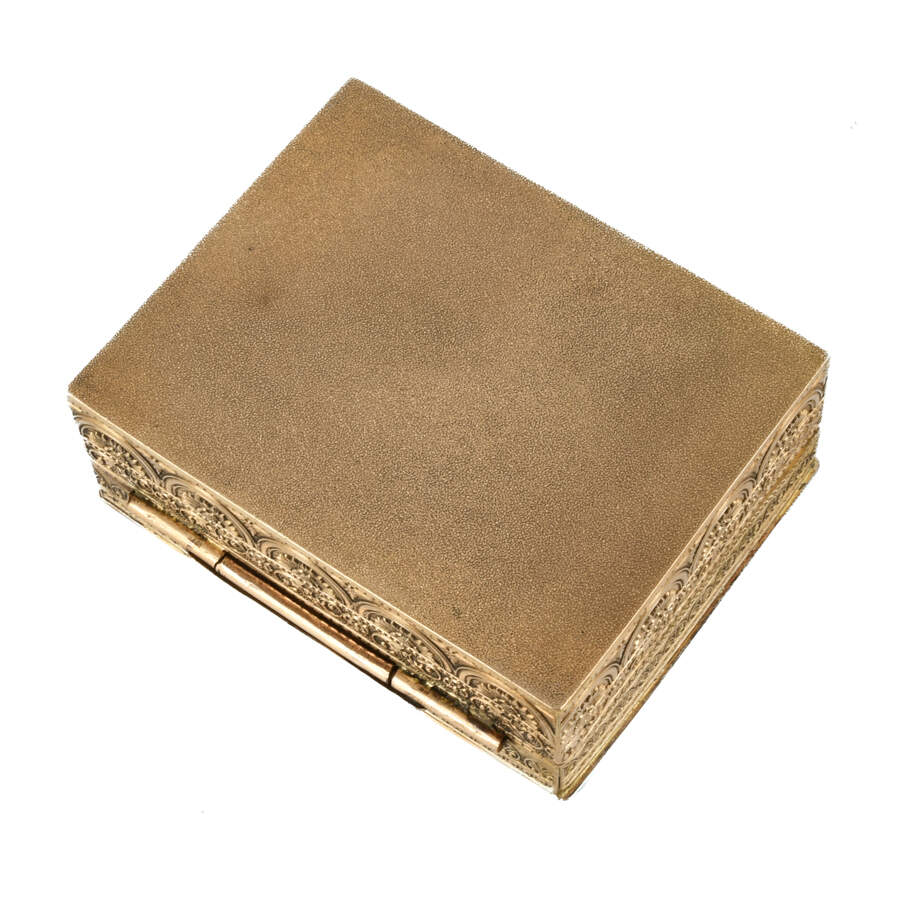 Antique Enameled and Painted Portrait Scene Box-7