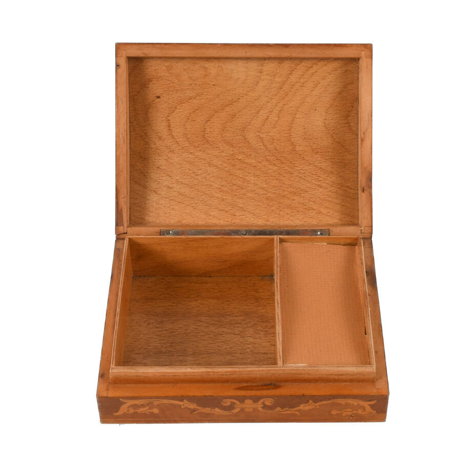 Antique Italian Marquetry Inlaid Music Jewelry Box-4