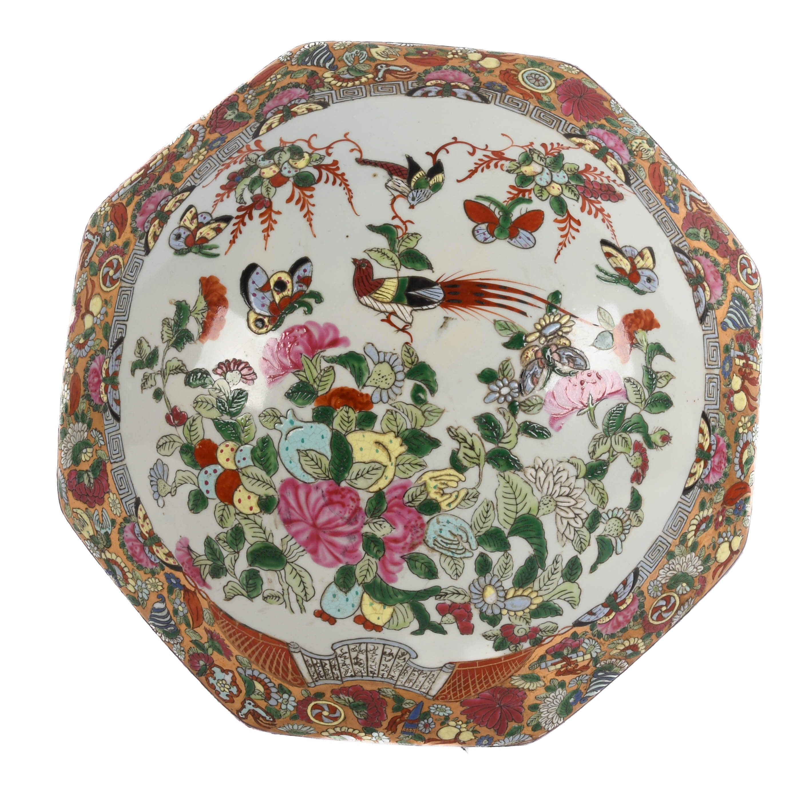 Large Chinese Rose Medallion Covered Box-3