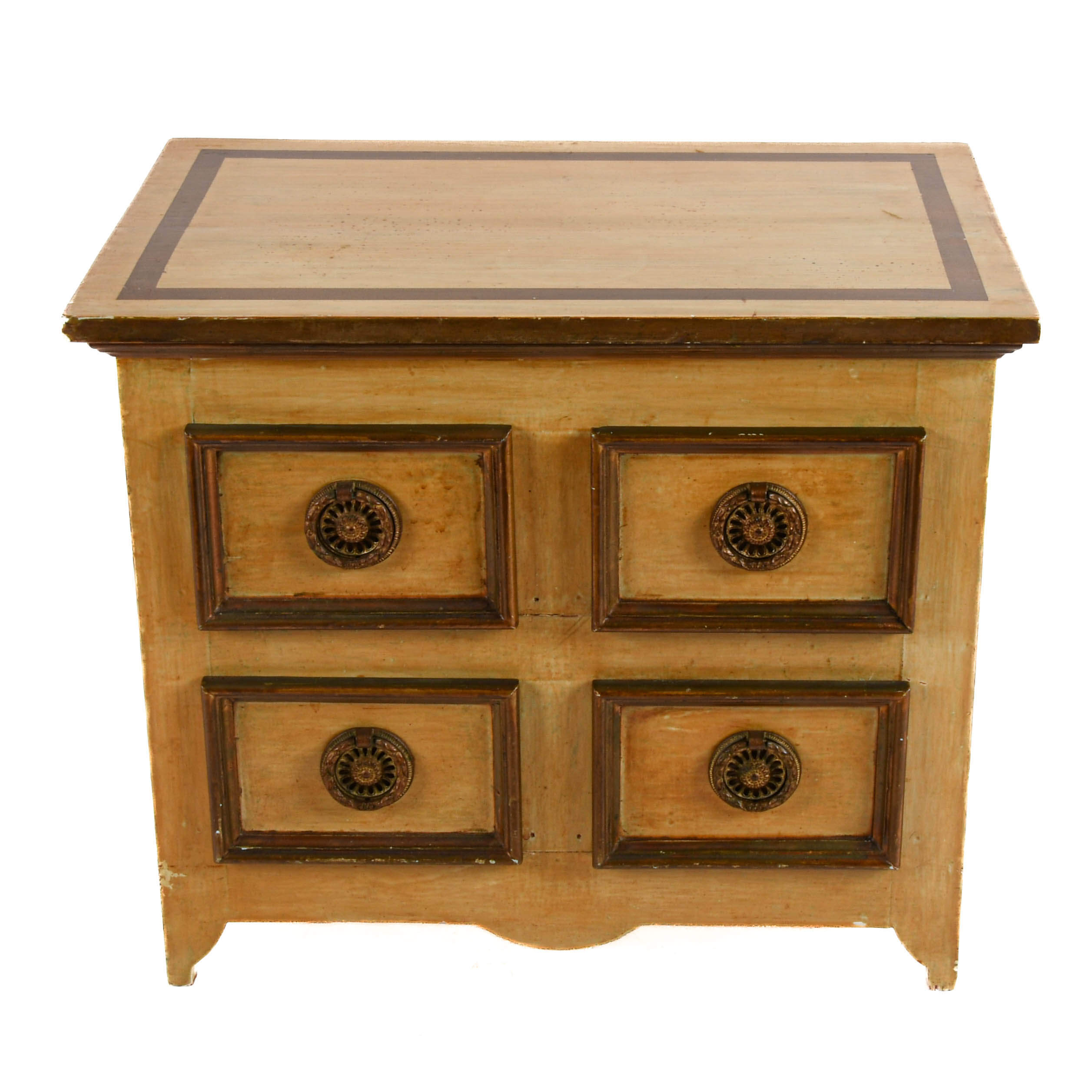 Bench Made Wood and Hand-Decorated Tabletop Storage Cabinet-2