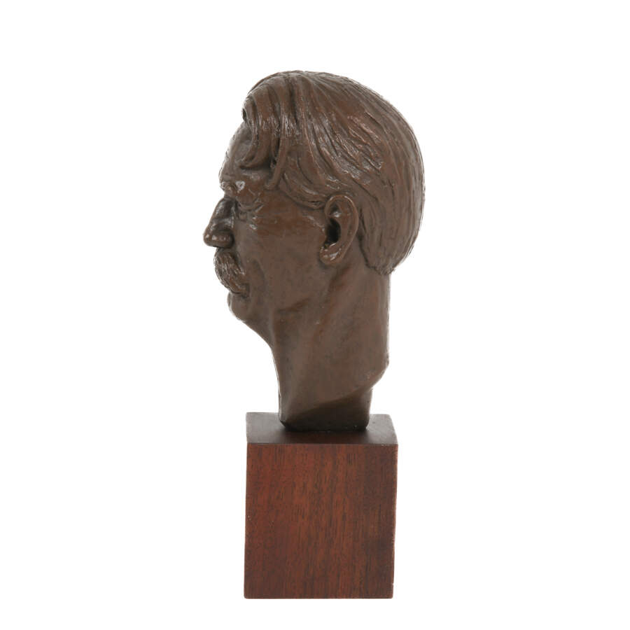Albert Schweitzer Mini Bust on Wood Base After Leo Cherne-5