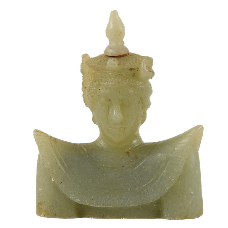 Pair Chinese Carved Nephrite Emperor and Empress Figures-12