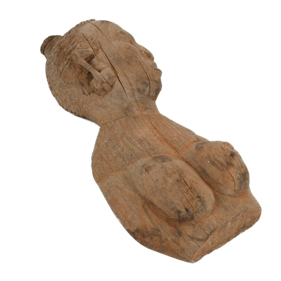 Antique Carved African Female Bust-6