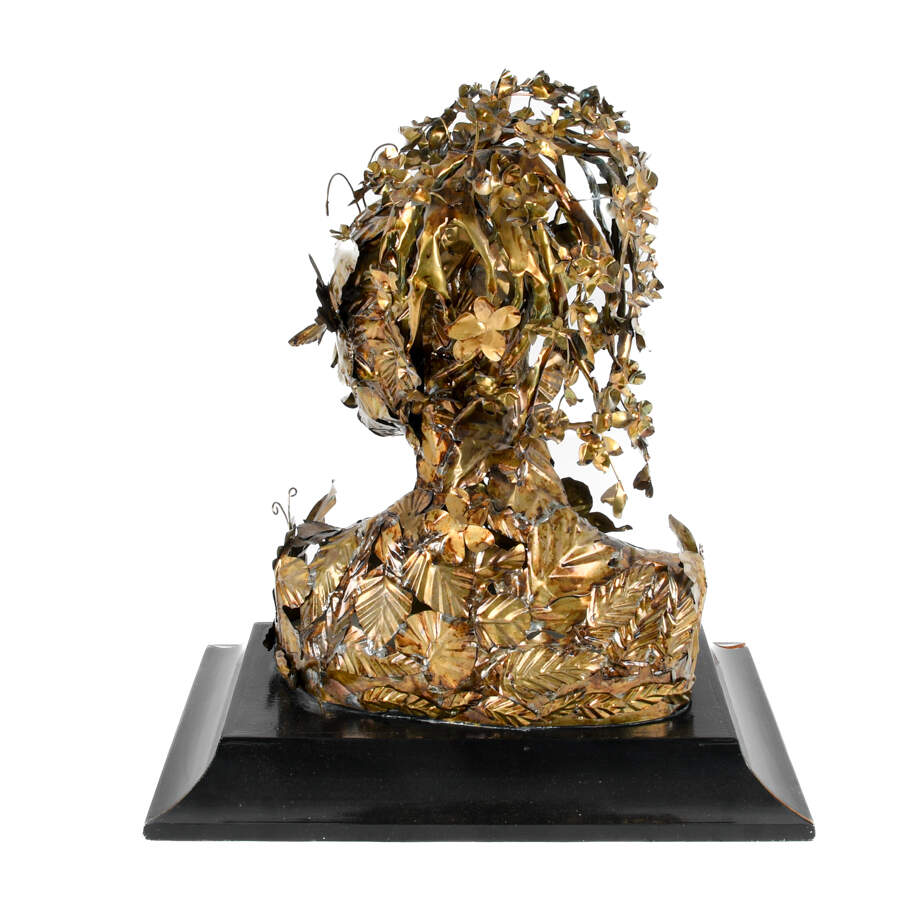 Brutalist Brass Sculpture by Lee Menichetti-4