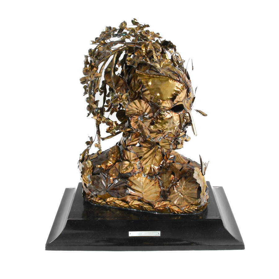 Brutalist Brass Sculpture by Lee Menichetti-1