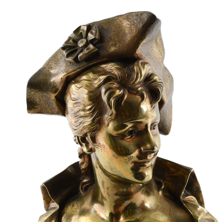 Bronze Bust "Floreal" by Emile Pinedo-2